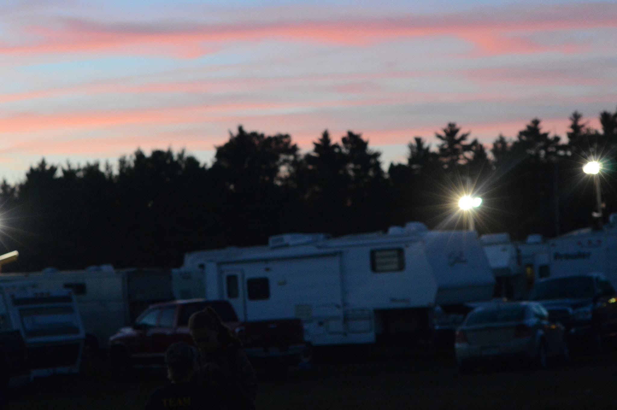 Queens County Fairgrounds Camping at Sunset